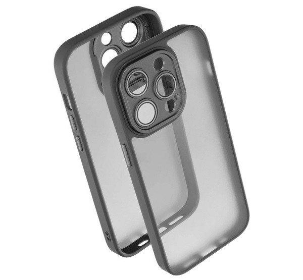 Szilikon telefonvédő (ütésállóság, akril hátlap, kameravédő) FEKETE
Apple iPhone 14 Pro Max