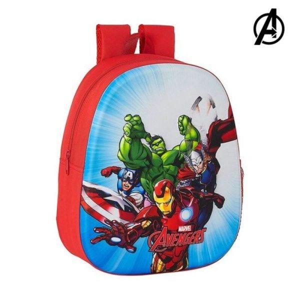 3D Gyerek Hátizsák The Avengers Piros