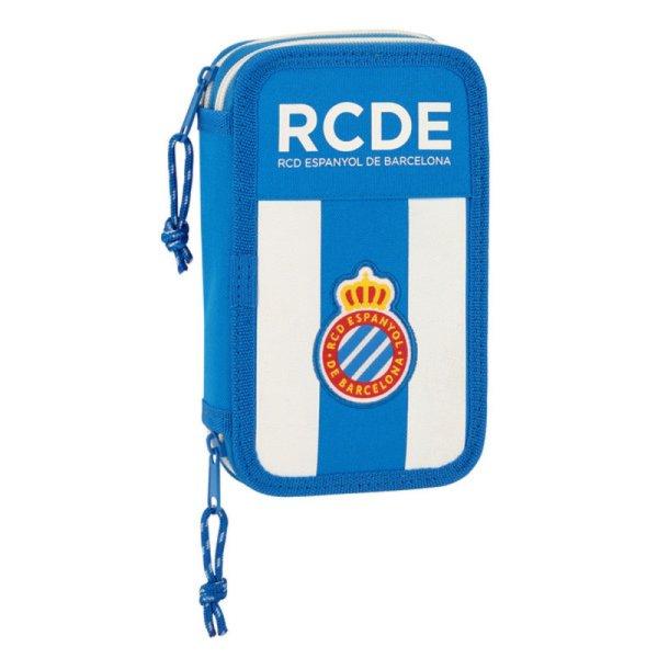 Dupla ceruzatartó RCD Espanyol Kék Fehér 12.5 x 19.5 x 4 cm (28 Darabok)