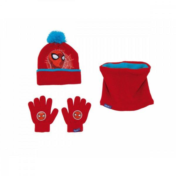 Sapka, kesztyű és nyakmelegítő Spider-Man Great power Kék Piros