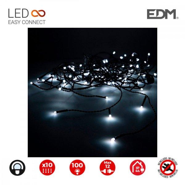 LED-es fényfüggöny EDM Easy-Connect Fehér 1,8 W (2 x 1 m)