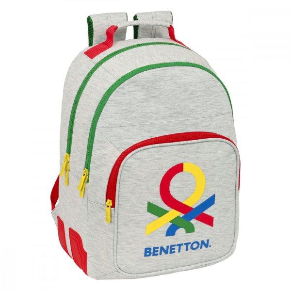 Iskolatáska Benetton Pop Szürke (32 x 42 x 15 cm)