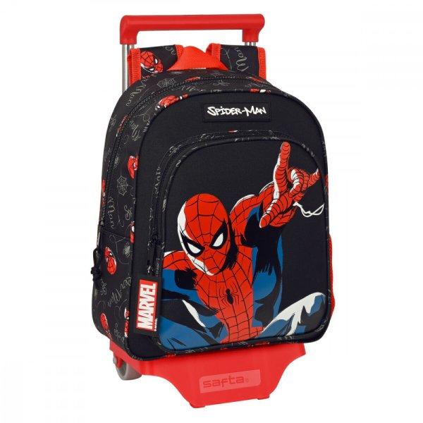 Iskolatáska Kerekekkel Spider-Man Hero Fekete 27 x 33 x 10 cm