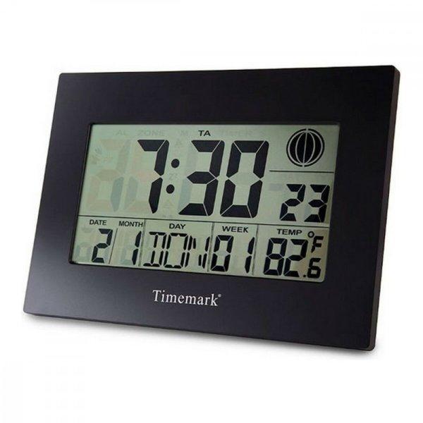 Falióra hőmérővel Timemark Fekete (24 x 17 x 2 cm)