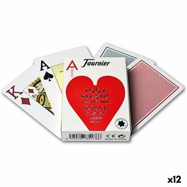 Póker Játékkártya Csomag (55 kártya) Fournier Műanyag 12 egység (62,5 x
88 mm)