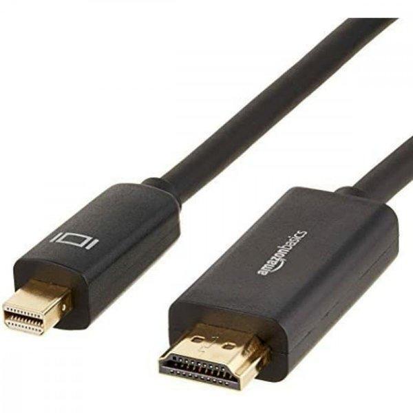 DisplayPort - HDMI Kábel Amazon Basics AZDPHD03 0,9 m Fekete (Felújított A)