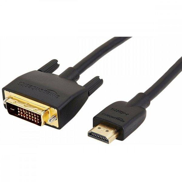 HDMI–DVI Adapter Amazon Basics 4,6m Fekete (Felújított A)