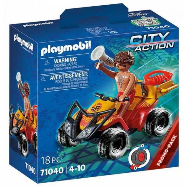 Playset Playmobil City Action Rescue Quad 18 Darabok 71040