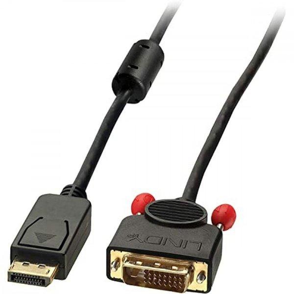 DisplayPort–DVI Adapter LINDY 41489 Fekete