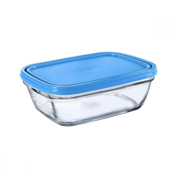 Négyszögletes uzsonnás doboz fedéllel Duralex Freshbox Kék 1,1 L