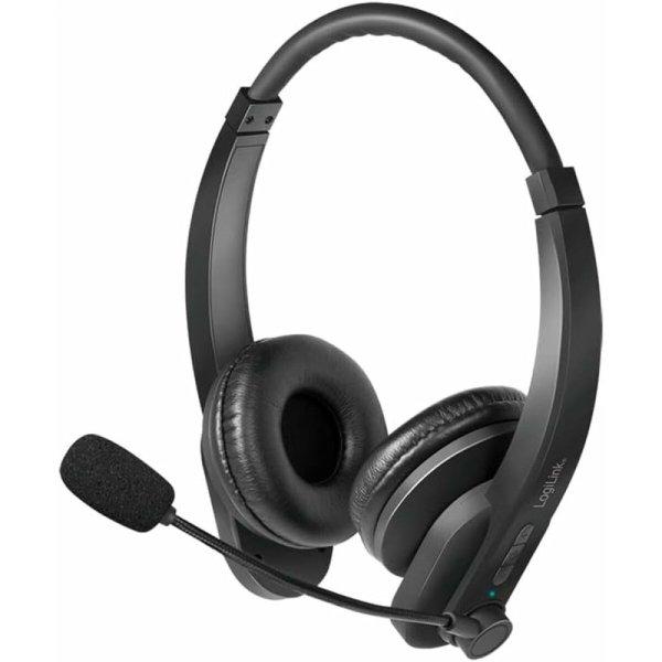 Fejhallgató Mikrofonnal LogiLink PT QL600G Fekete (Felújított A)