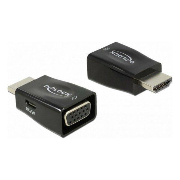 HDMI–VGA Adapter DELOCK 65902 1920 px Fekete
