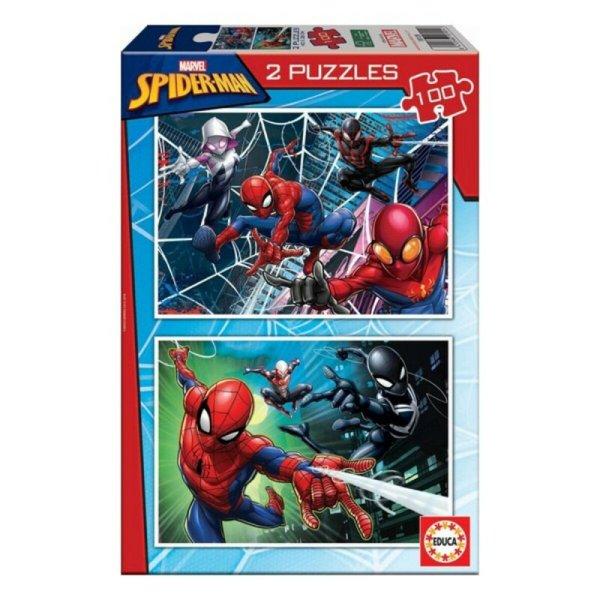2 kirakós szett Spider-Man Hero 100 Darabok 40 x 28 cm 