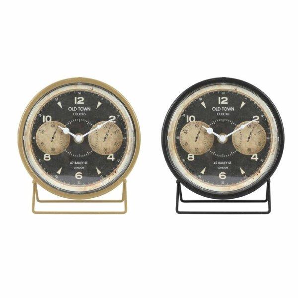 настолен часовник DKD Home Decor 12 x 5 x 14 cm Fekete
Aranysàrga Vas PVC Vintage (2 egység)