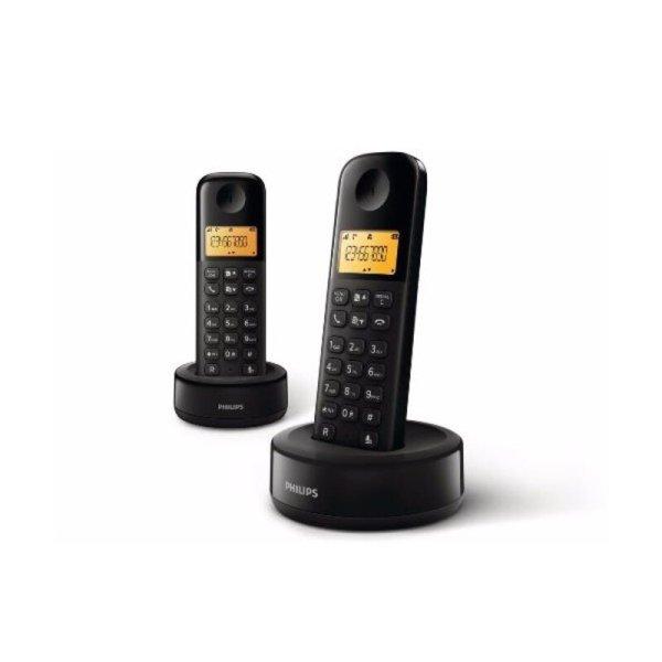 Vezeték Nélküli Telefon Philips D1602B/01 1,6" 300 mAh GAP (2 pcs)
Fekete