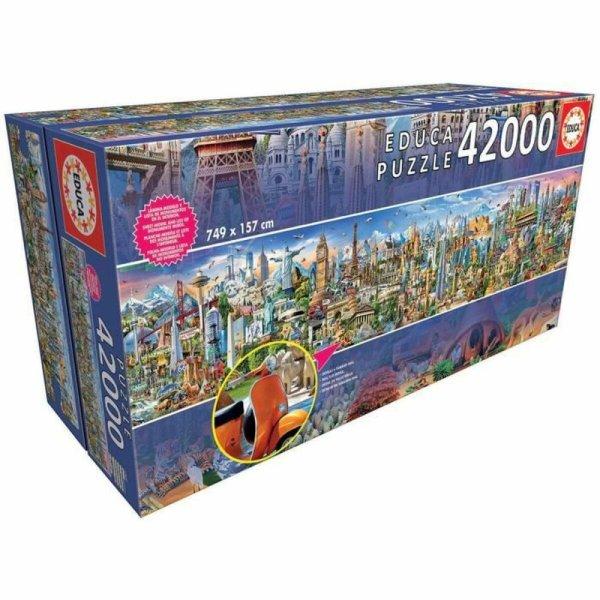 Puzzle Educa 17570 Around the World 42000 Darabok 749 x 157 cm