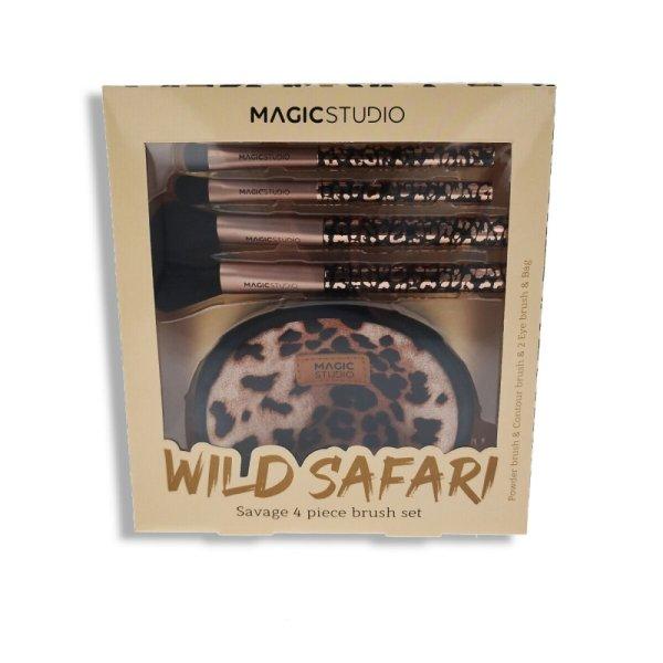 Sminkes ecsetkészlet Magic Studio Wild Safari Savage 4 Darabok