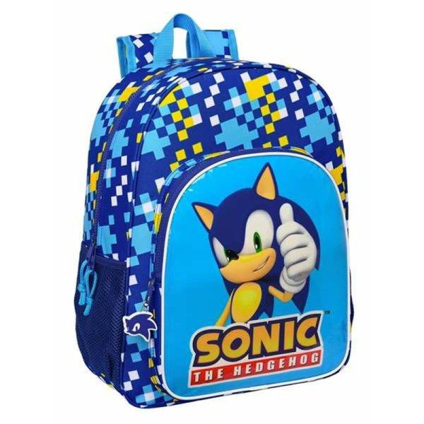 Iskolatáska Sonic Speed 33 x 42 x 14 cm Kék 14 L