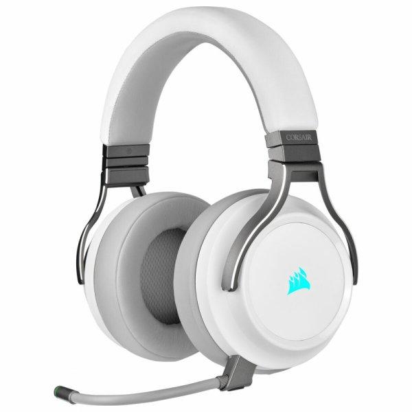 Bluetooth Headset Mikrofonnal Corsair Virtuoso RGB Fehér Fekete Többszínű
