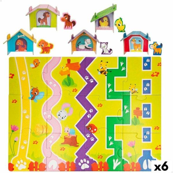 Gyermek Puzzle Lisciani Farm 27 Darabok 48 x 1 x 36 cm (6 egység)