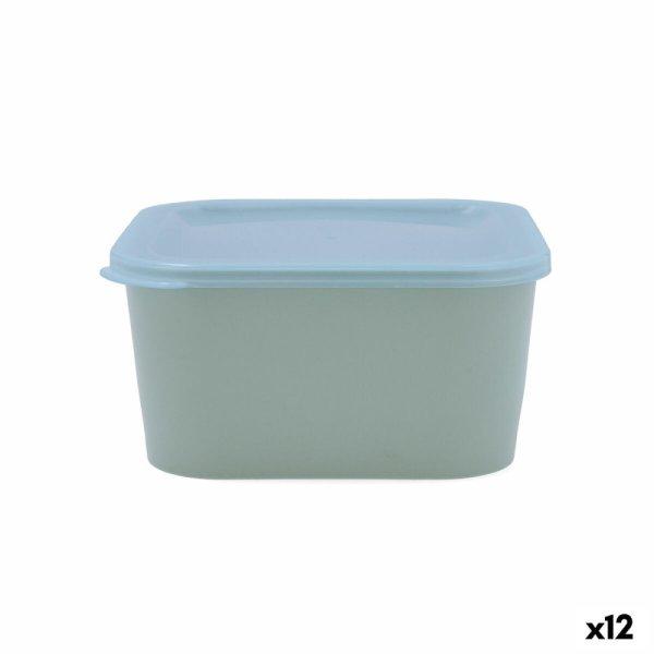 Négyzet alakú ebéd doboz fedéllel Quid Inspira 1,3 L Zöld Műanyag (12
egység)