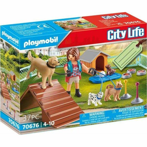 Playset Playmobil City Life Kutya Edzés 70676 (37 pcs)