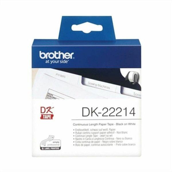 Folyamatos Hőpapírszalag Brother DK-22214 12 x 30,48 mm Fehér Fekete
Fekete/Fehér