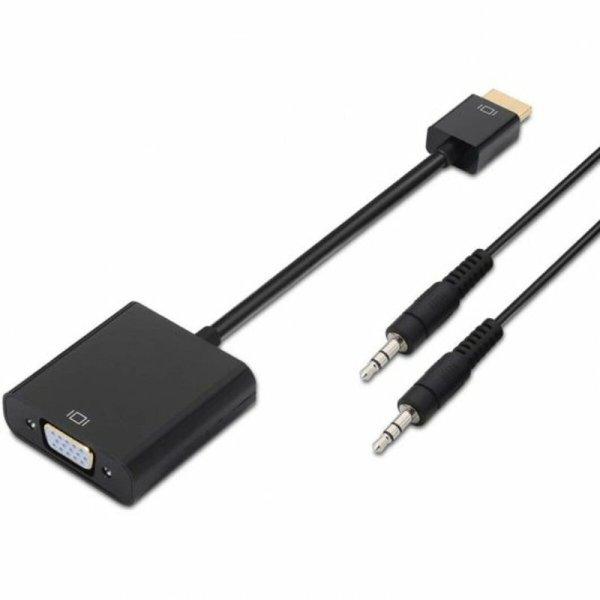 HDMI–SVGA Audio Adapter Aisens A122-0126 Fekete 10 cm
