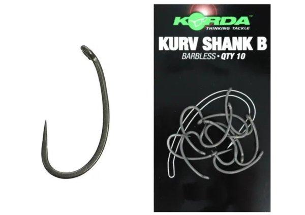 Korda Horog Kurv Shank Barbless Hook 4-es méret szakáll nélküli horog
(KKSB4)