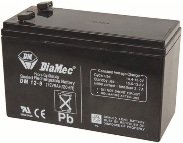 Diamec DM12-9 12V 9Ah zselés ólom akkumulátor gondozásmentes
