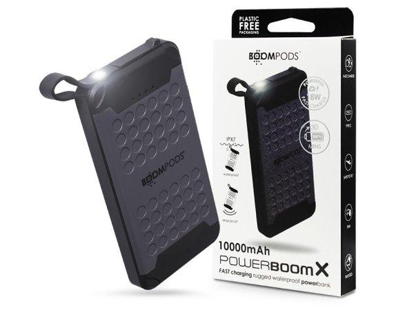 Univerzális hordozható, asztali akkumulátor töltő - Boompods Powerboom-X
Power Bank - USB + Type-C + PD + QC3.0 - 10.000 mAh - szürke