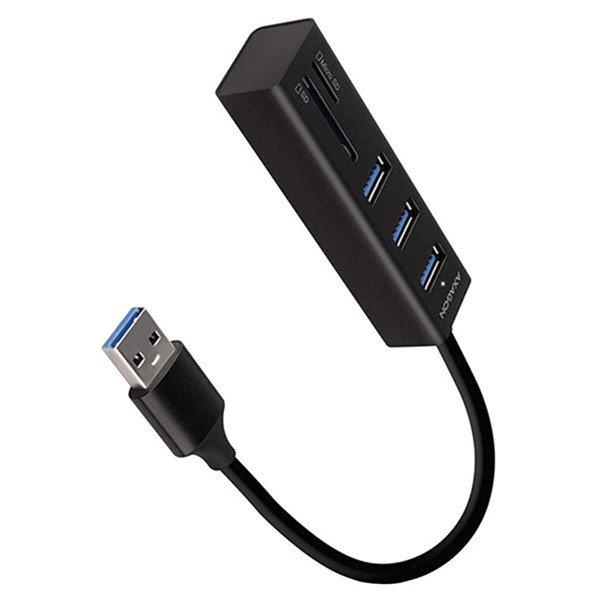 AXAGON HMA-CR3A 3x USB-A + SD/microSD, USB3.2 Gen 1 hub, metal, 20 cm USB-A
kábel