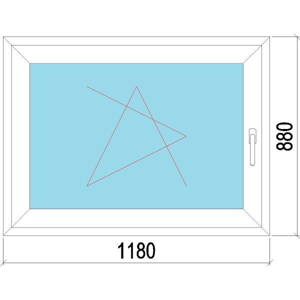 120x90 műanyag ablak, egyszárnyú, bukó/nyíló, 3 réteg Decco 83