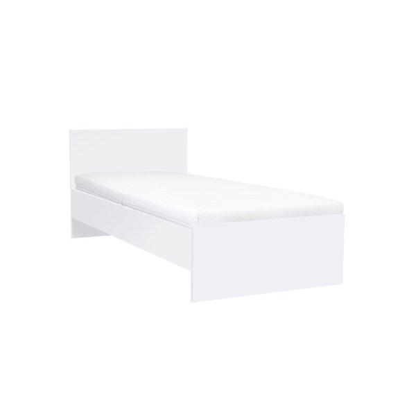 Miami egyszemélyes ágy 90x200 cm fehér-fehér