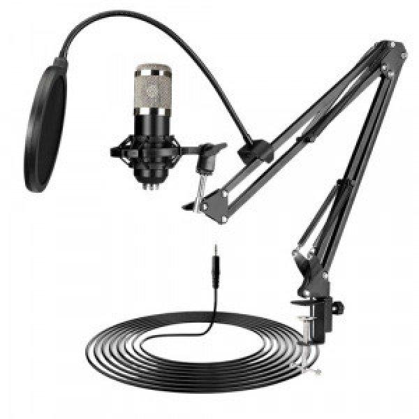 Stúdió kondenzátor mikrofon csomag / állvánnyal és kiegészítőkkel