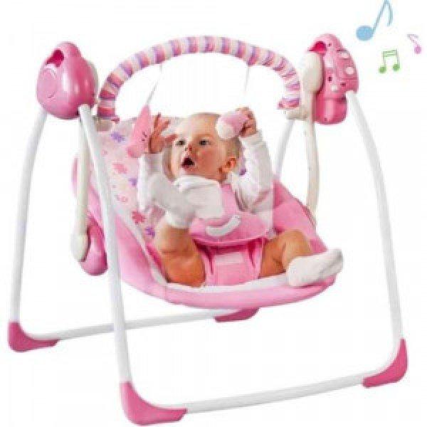 Hordozható pihenőszék baba hinta önműködő ringató funkcióval
rózsaszín