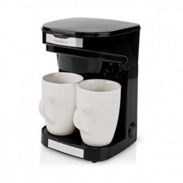 Nedis kompakt kávéfőző filteres, 0.25 l, 2 csészével, fekete