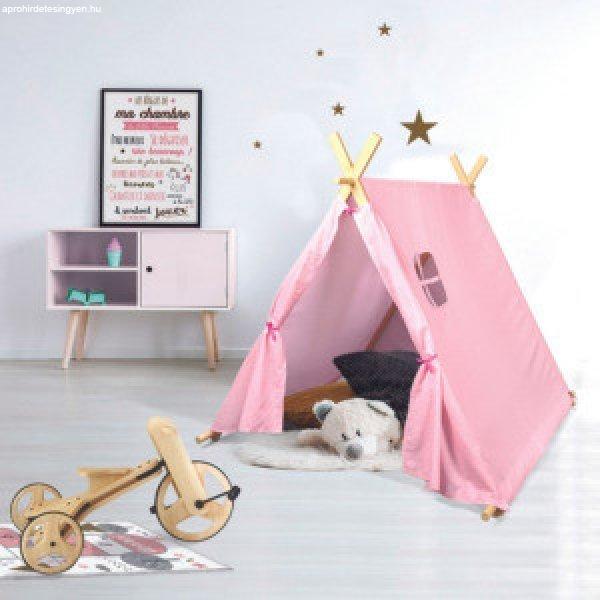 Rózsaszín gyerek sátor