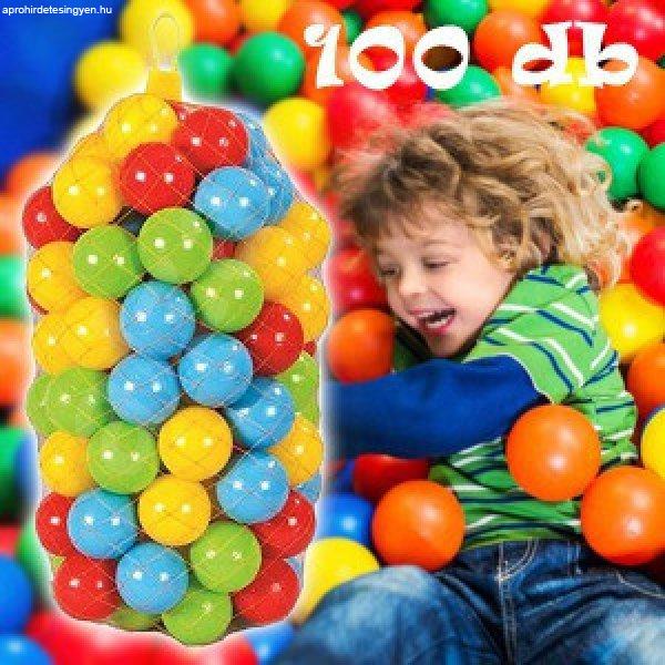 Mini műanyag labdák gyerekeknek /100 db-os, kül- és beltérre is