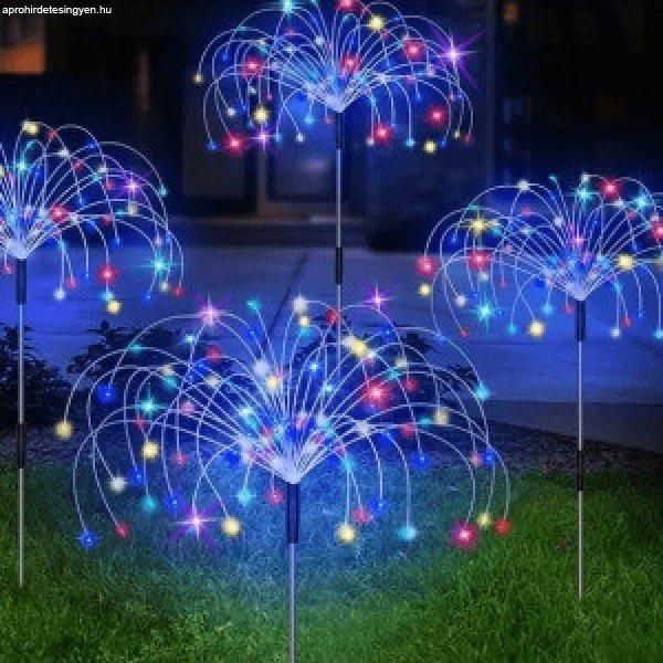 Napelemes LED tűzijáték dekoráció, többszínű