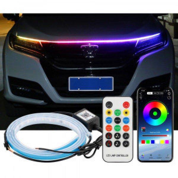 Bluetoothos 180 cm- es autós LED szalag - applikáció+távirányító