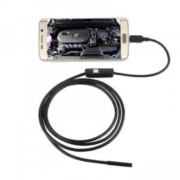 OTG Endoszkóp kamera beépített LED világítás, USB és microUSB, 5 méter