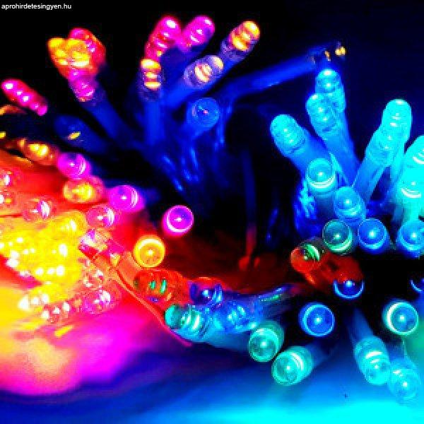 Multicolor 100 LED elemes fényfűzér időzítővel kül/beltéri használatra