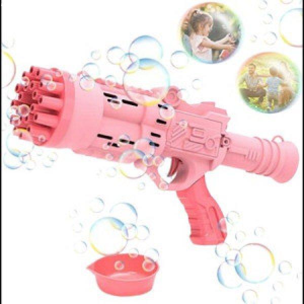 Buborékfújó pisztoly 24 lyukú, rózsaszín - MS-927