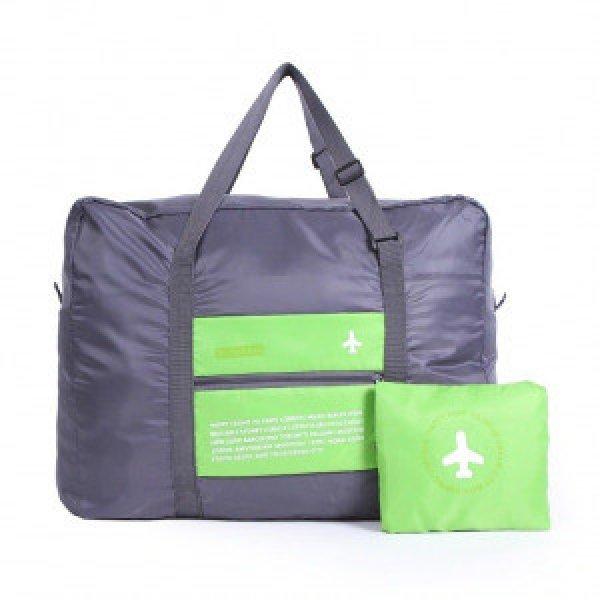 Kézipoggyász méretű, összehajtható táska, zöld