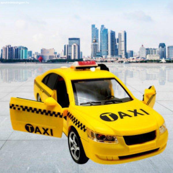 Taxi játékautó - nyitható ajtók, hang + fényjelzés