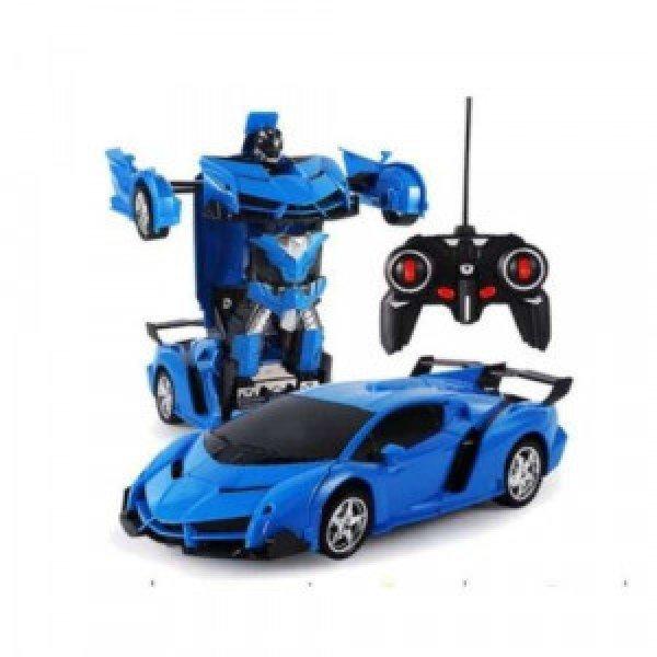 Transformer átváltozó autó robot játék távirányítóval, kék