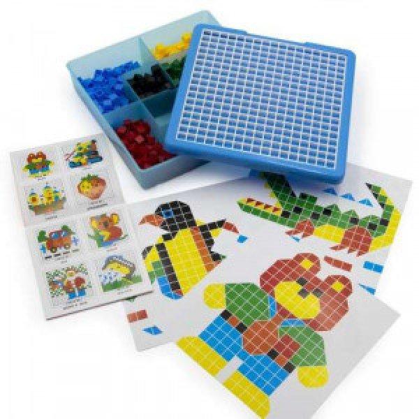 490 darabos kreatív mozaik puzzle készlet, készség fejlesztő játék