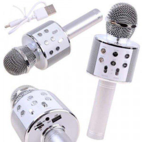 Vezeték nélküli mikrofon karaokehoz, szürke
