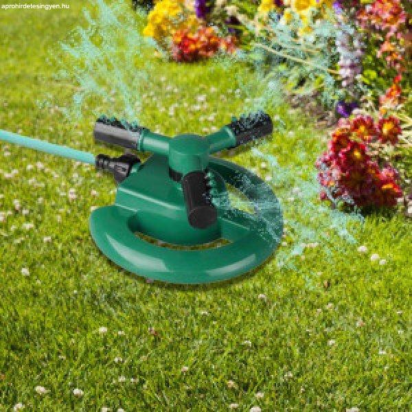 Forgókaros kerti vízpermetező, öntözőlocsoló, sprinkler - zöld